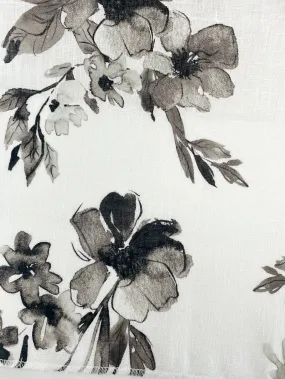 Ripples of bloom floral Handkerchief Light Weight 100% Linen Fabric By The Yard/CL1112