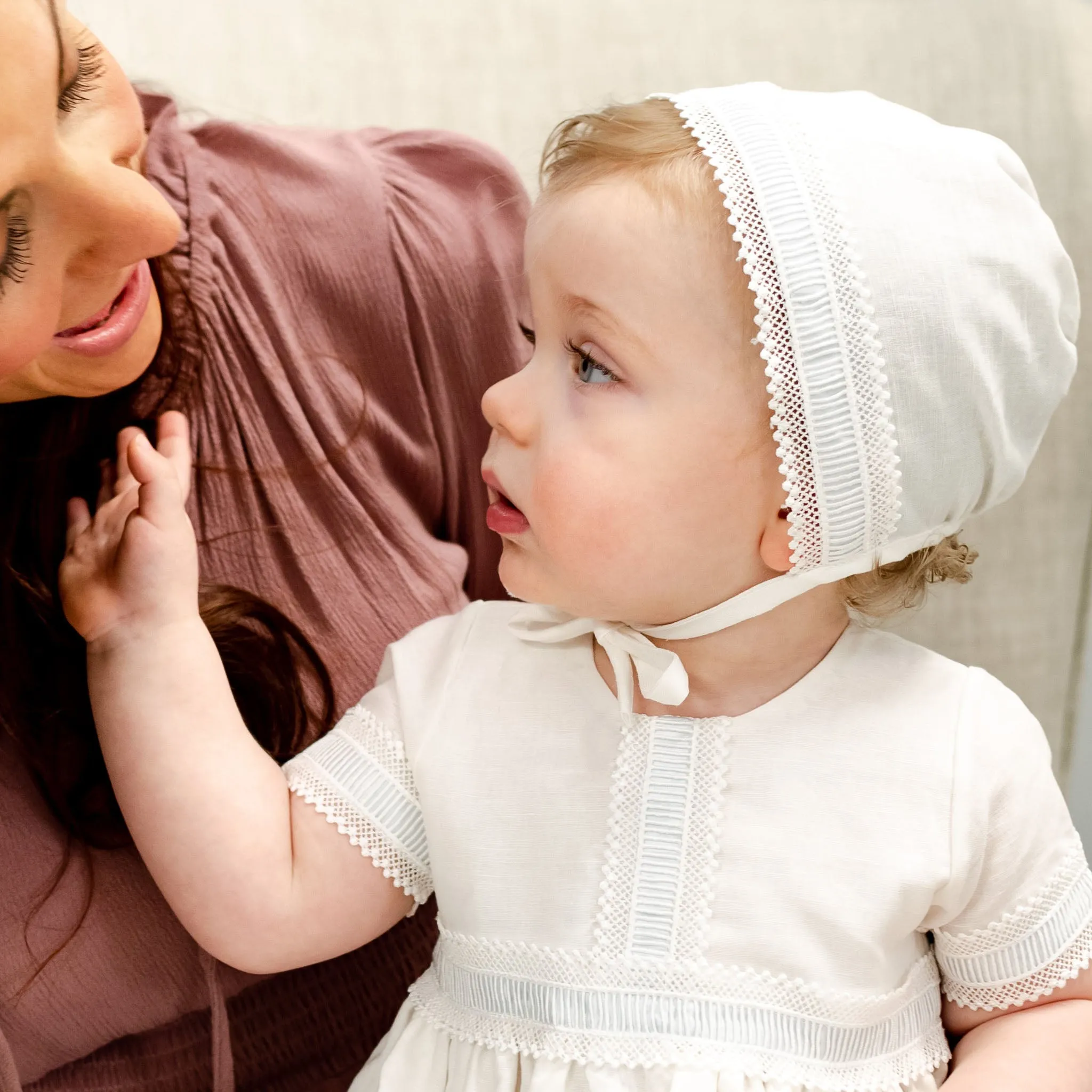 Rowan Linen Gown & Bonnet
