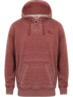 Shelby Hill Burnout Pullover Hoodie in Oxblood - Tokyo Laundry