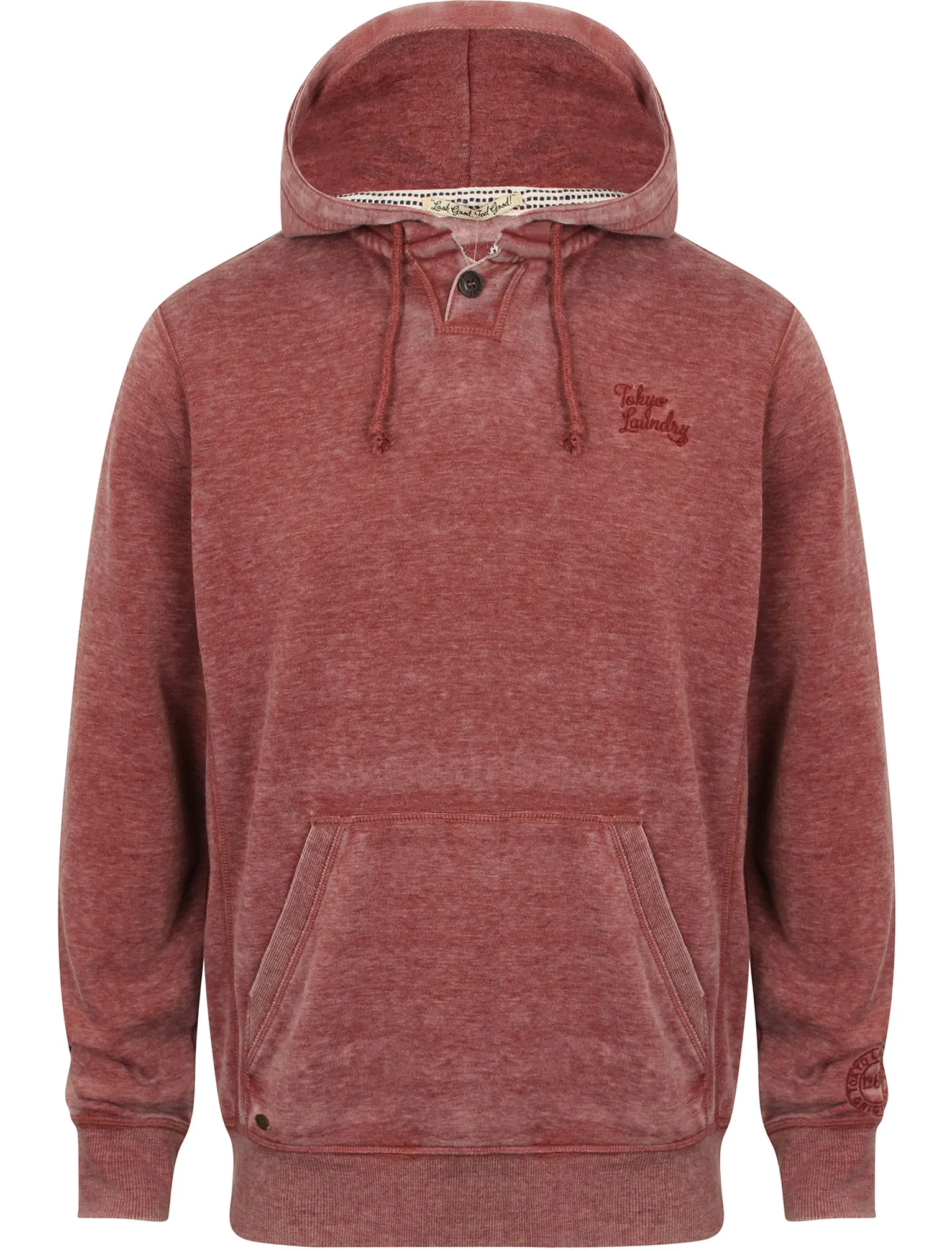 Shelby Hill Burnout Pullover Hoodie in Oxblood - Tokyo Laundry