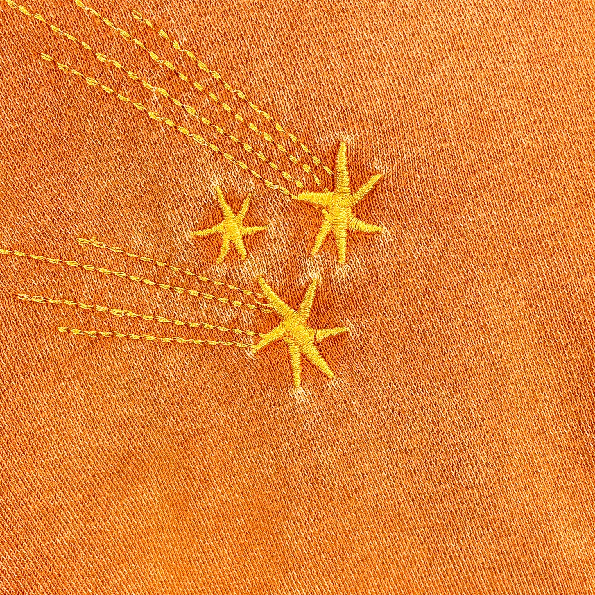 Shooting Star Embroidered Mineral Washed Terry Knit Pullover in 3 Colors