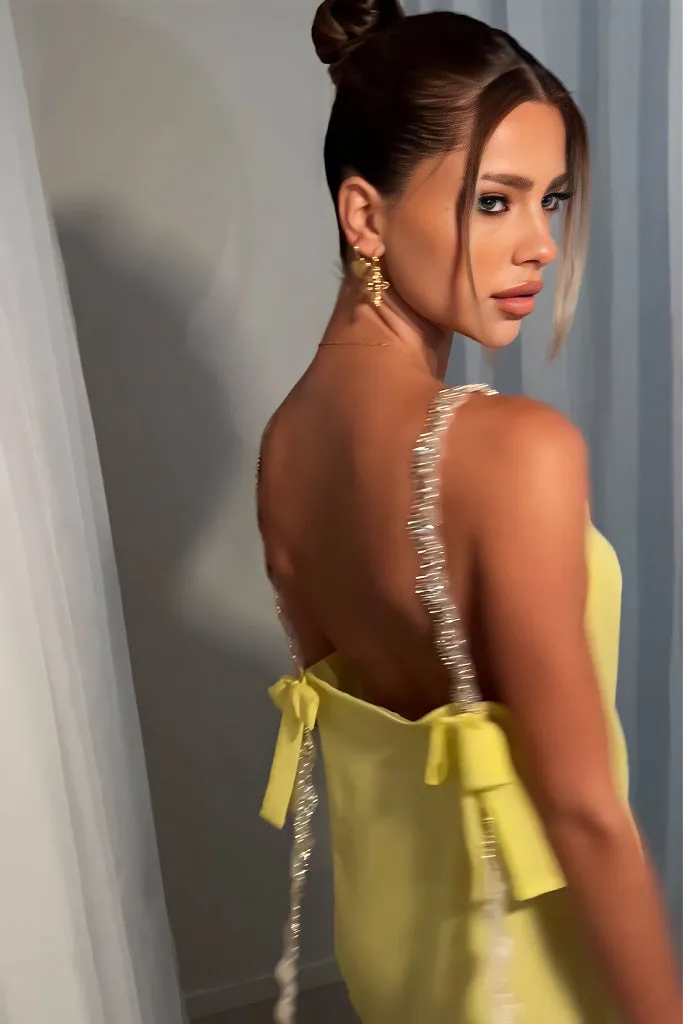 SOFIA GOWN - LEMON SILK