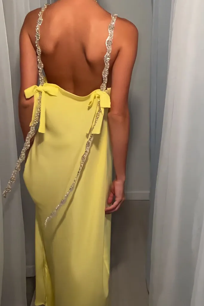 SOFIA GOWN - LEMON SILK