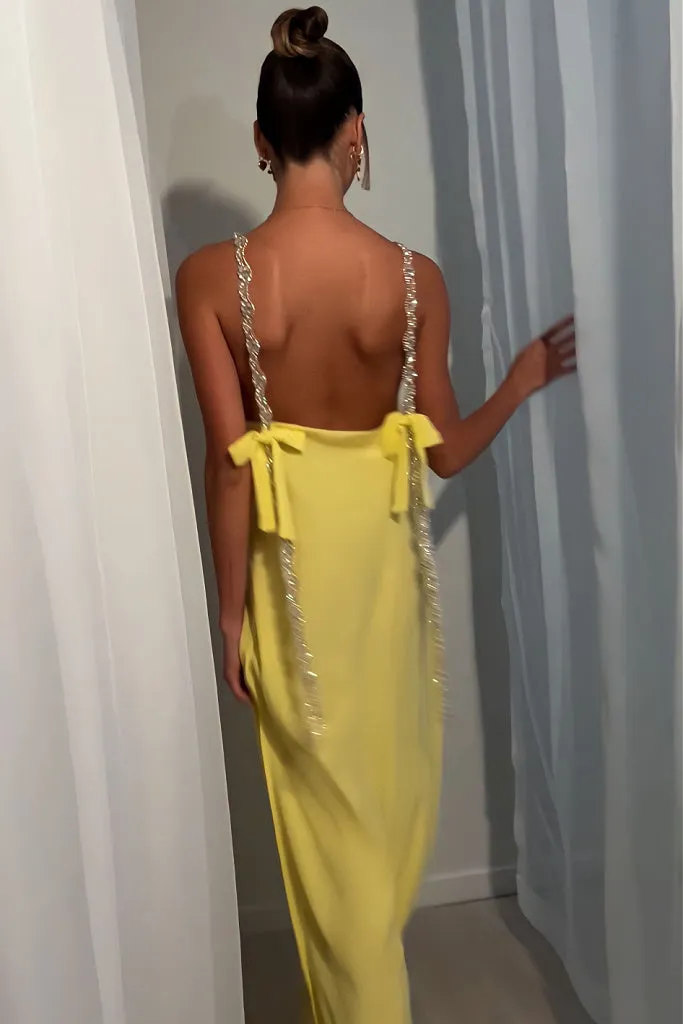 SOFIA GOWN - LEMON SILK