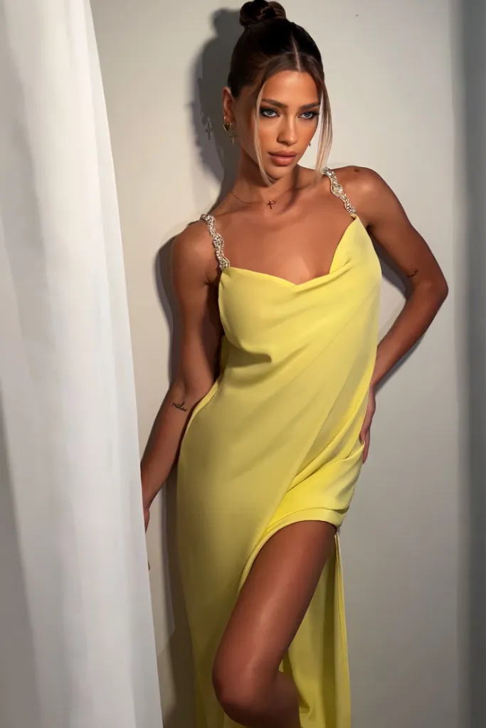 SOFIA GOWN - LEMON SILK