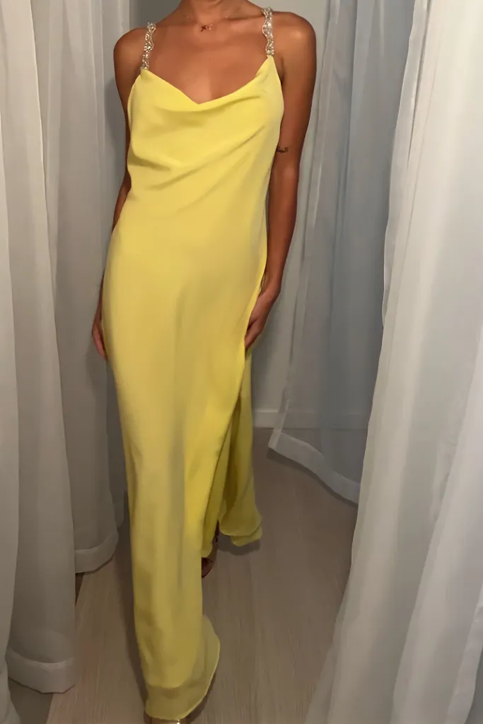 SOFIA GOWN - LEMON SILK