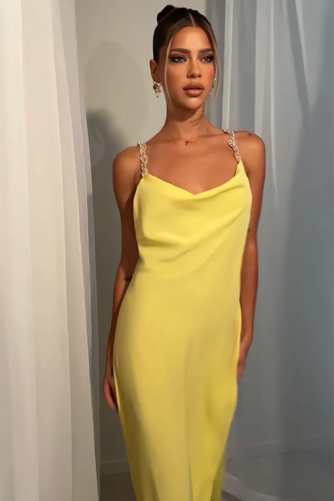 SOFIA GOWN - LEMON SILK