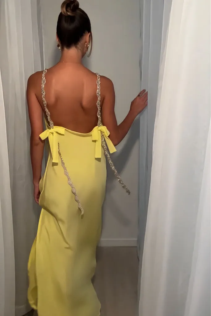 SOFIA GOWN - LEMON SILK