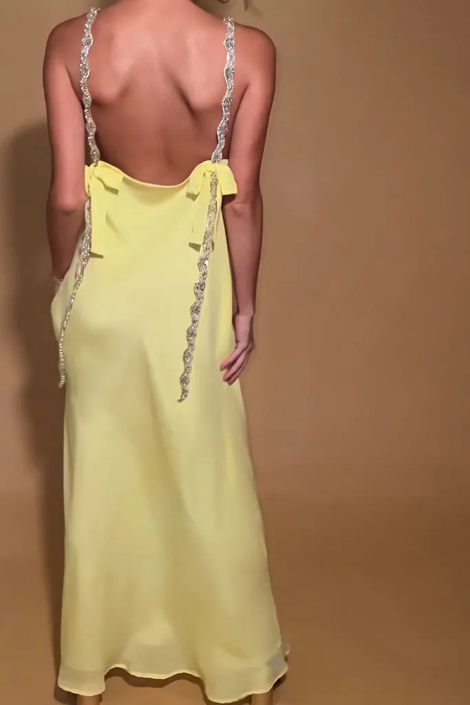 SOFIA GOWN - LEMON SILK