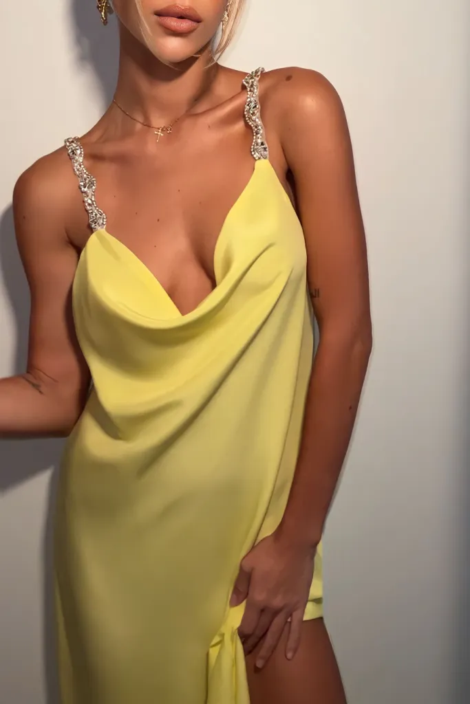 SOFIA GOWN - LEMON SILK