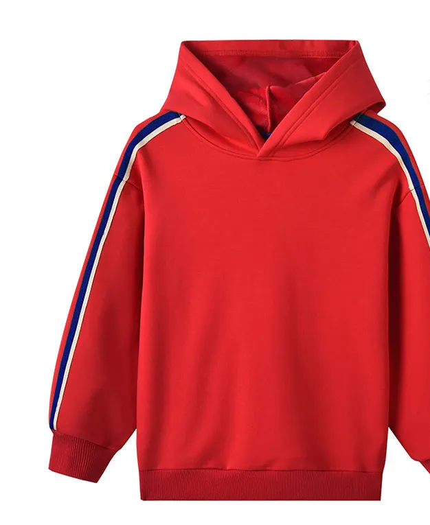 Striped Fleece-Lined Hoodie