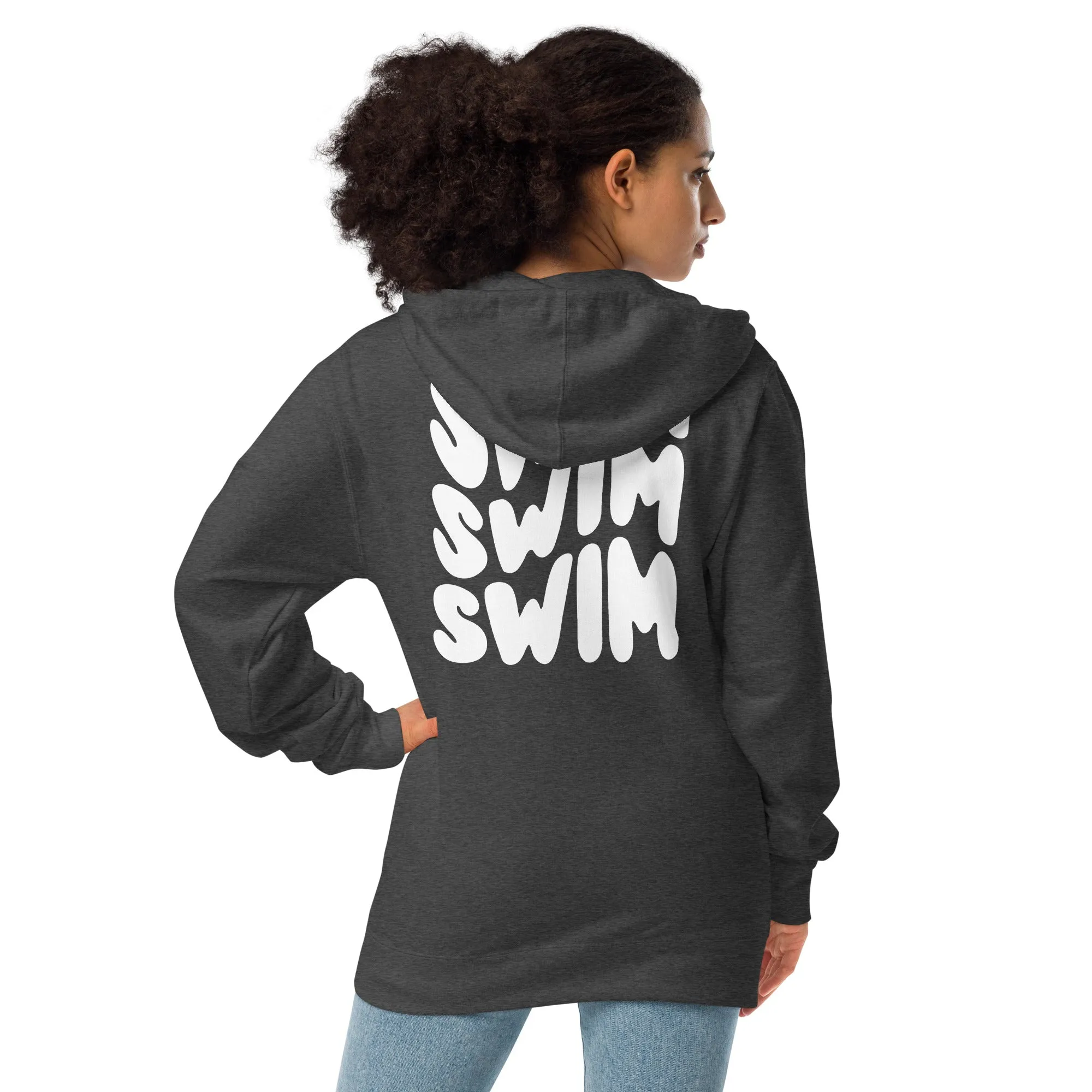 Swim Warp Type Swimmer Premium Fleece Zip-Up Hoodie