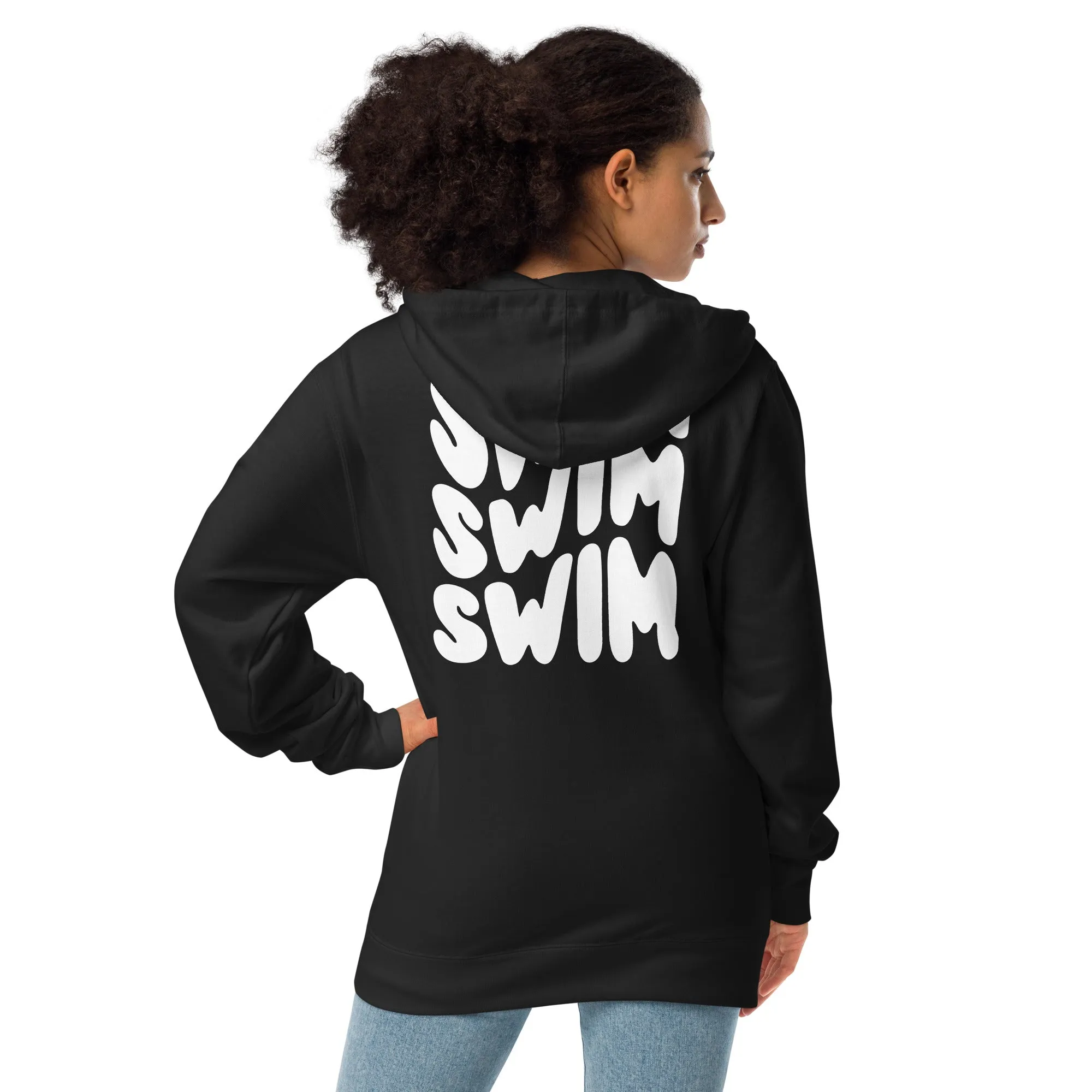 Swim Warp Type Swimmer Premium Fleece Zip-Up Hoodie
