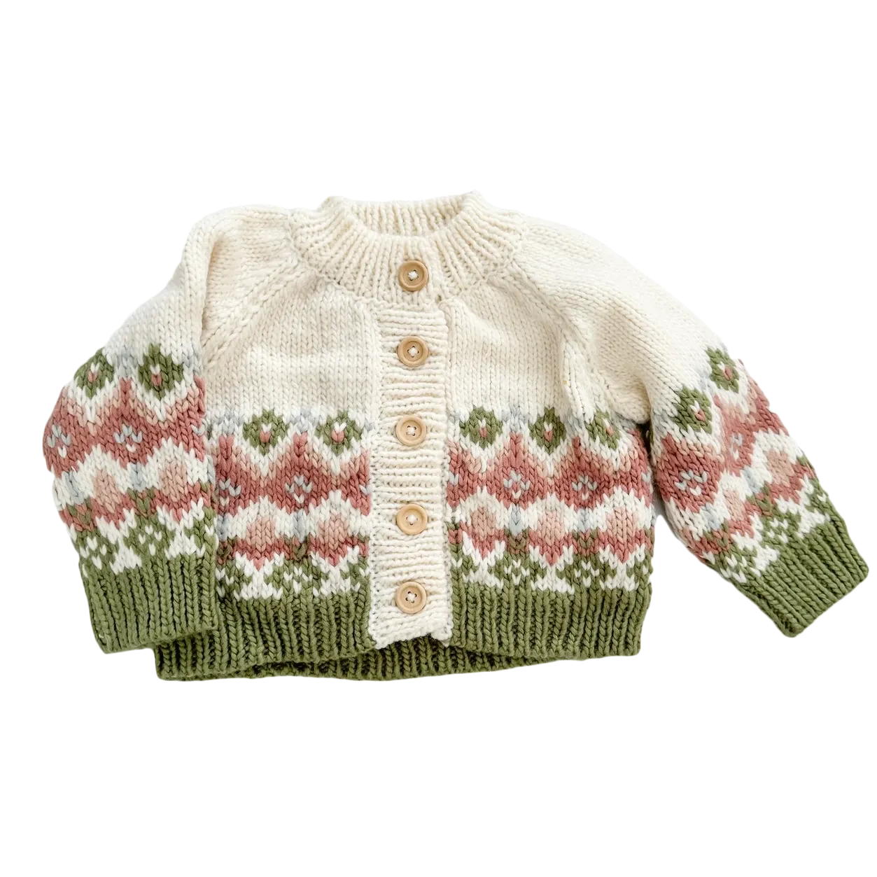 The Blueberry Hill Fairisle Knit Cardigan - Pastel