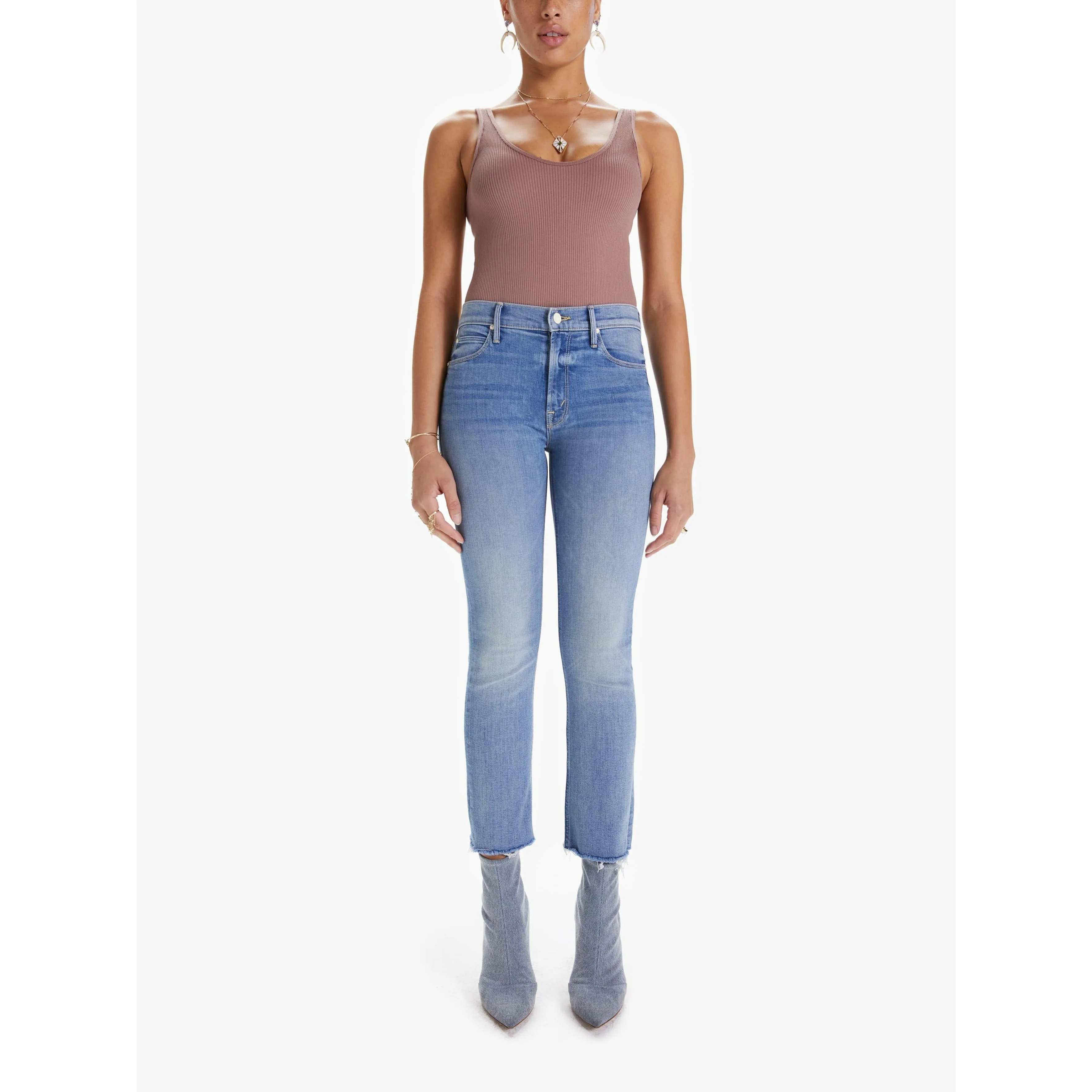The Mid Rise Dazzler Crop Fray