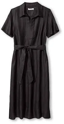 Tommy Bahama Women's Coastalina Popover Midi Linen Dress - Black