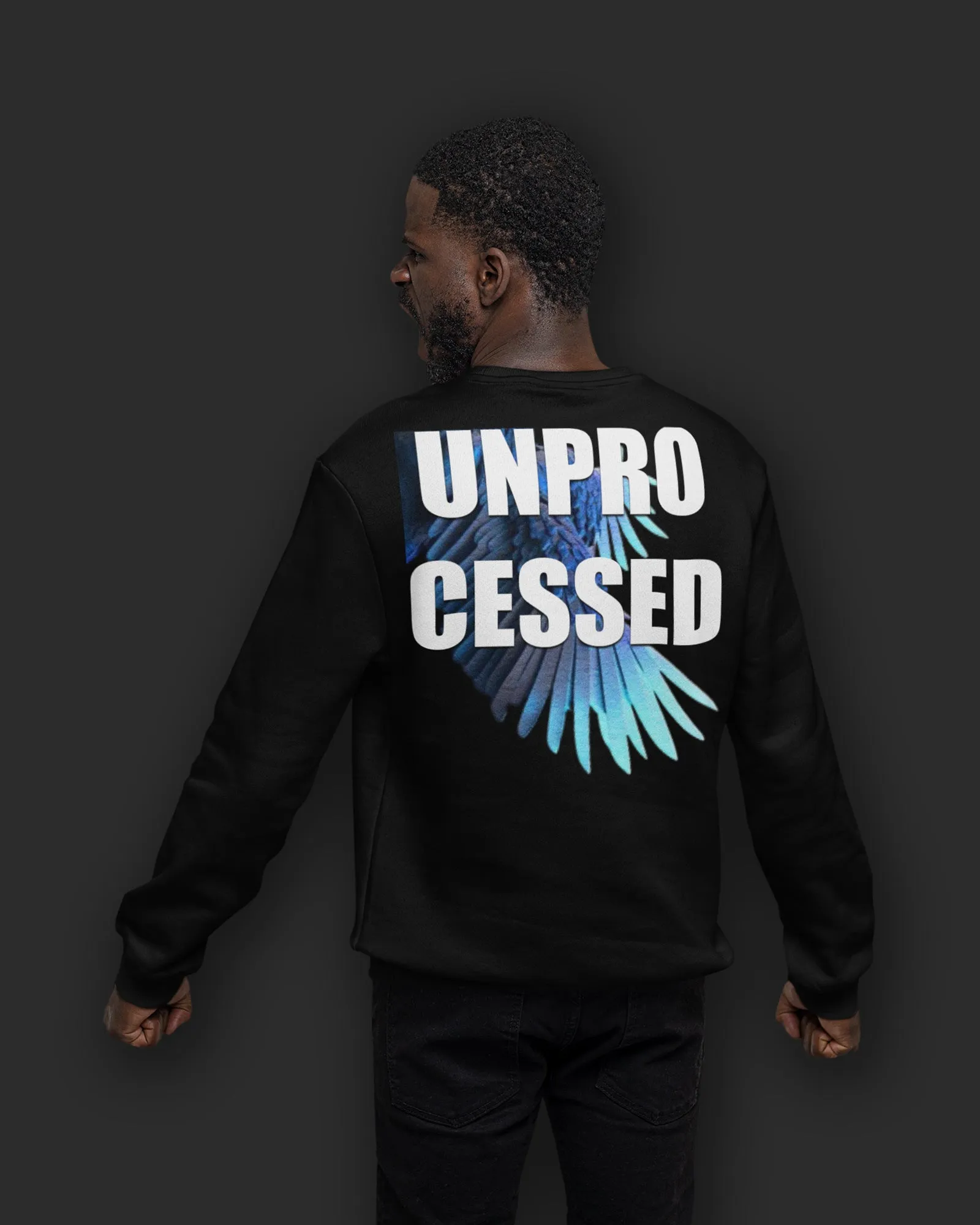 Unprocessed Drop Shoulder Sweatshirt: Black