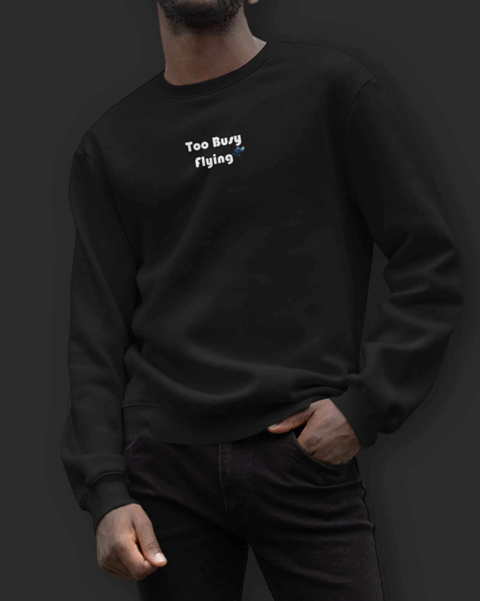Unprocessed Drop Shoulder Sweatshirt: Black