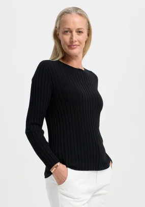 Untouched World Nami Rib Crew 100063 - Black