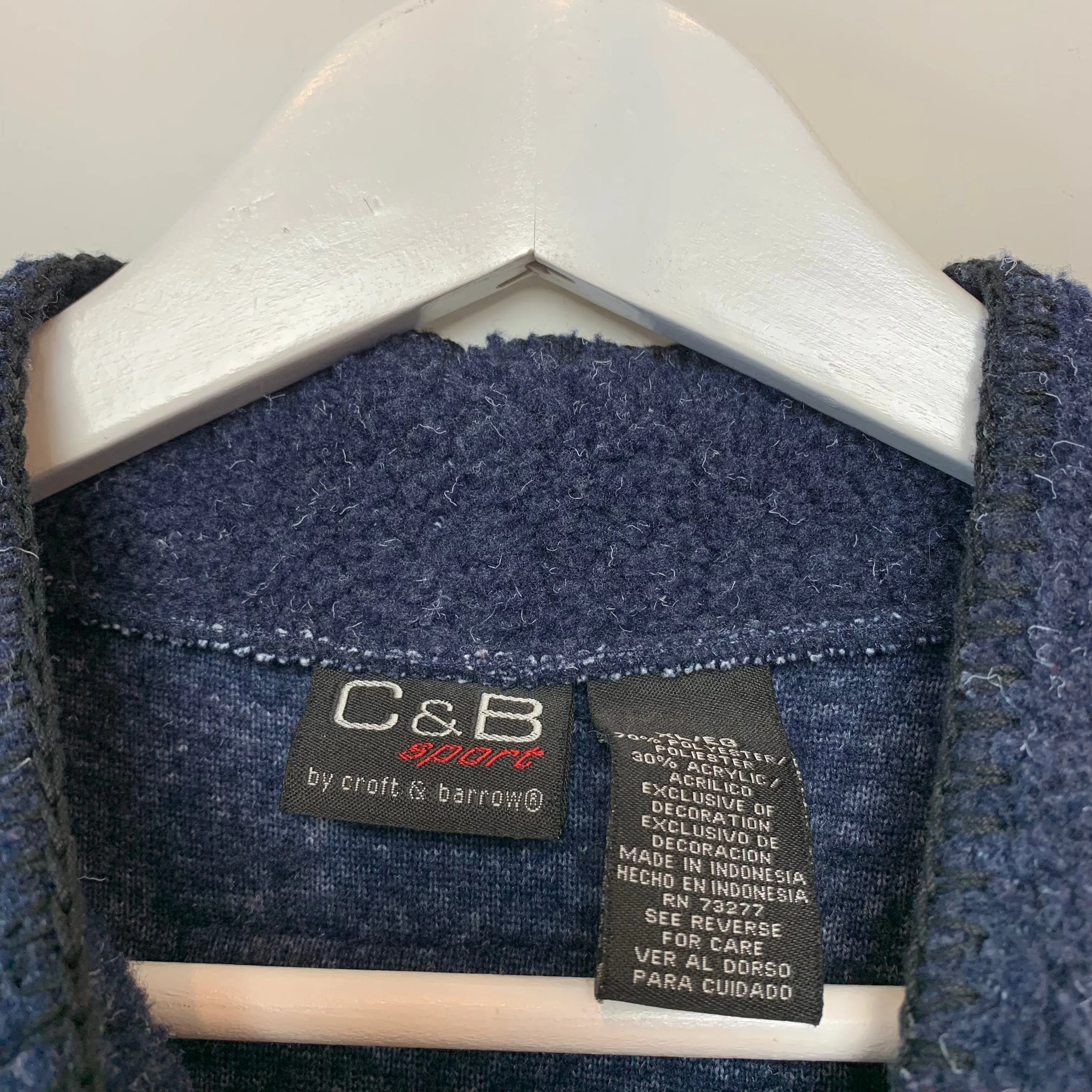 Vintage 90s C & B Sport Winter Themed Fleece Pullover Mock Neck Sweatshirt XL