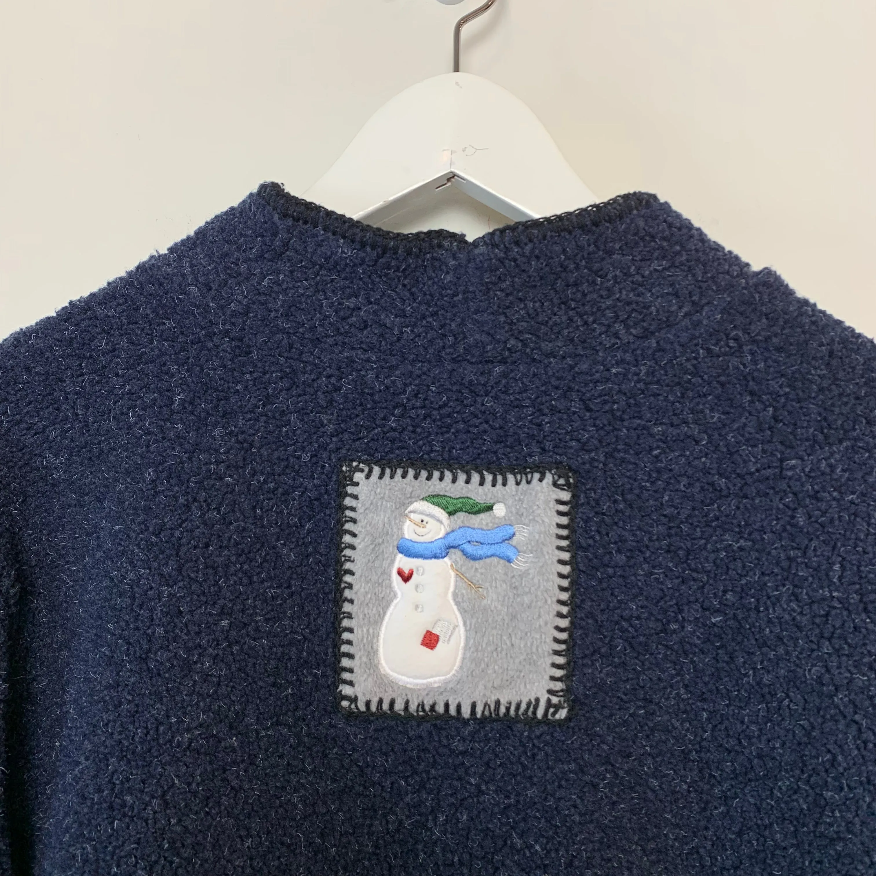 Vintage 90s C & B Sport Winter Themed Fleece Pullover Mock Neck Sweatshirt XL
