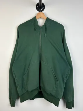 Vintage 90s Williams Bay Thermal Lined Forest Green Zip Up Hoodie