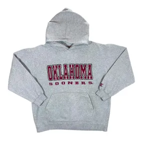 Vintage Colosseum OKLAHOMA SOONERS Embroidered College Grey Pullover Hoodie