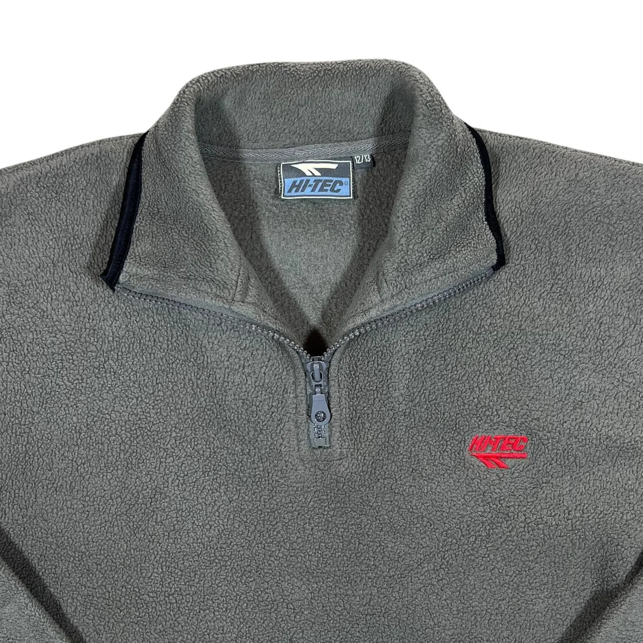 Vintage HI-TEC Classic Embroidered Mini Logo 1/4 Zip Pullover Fleece Sweatshirt
