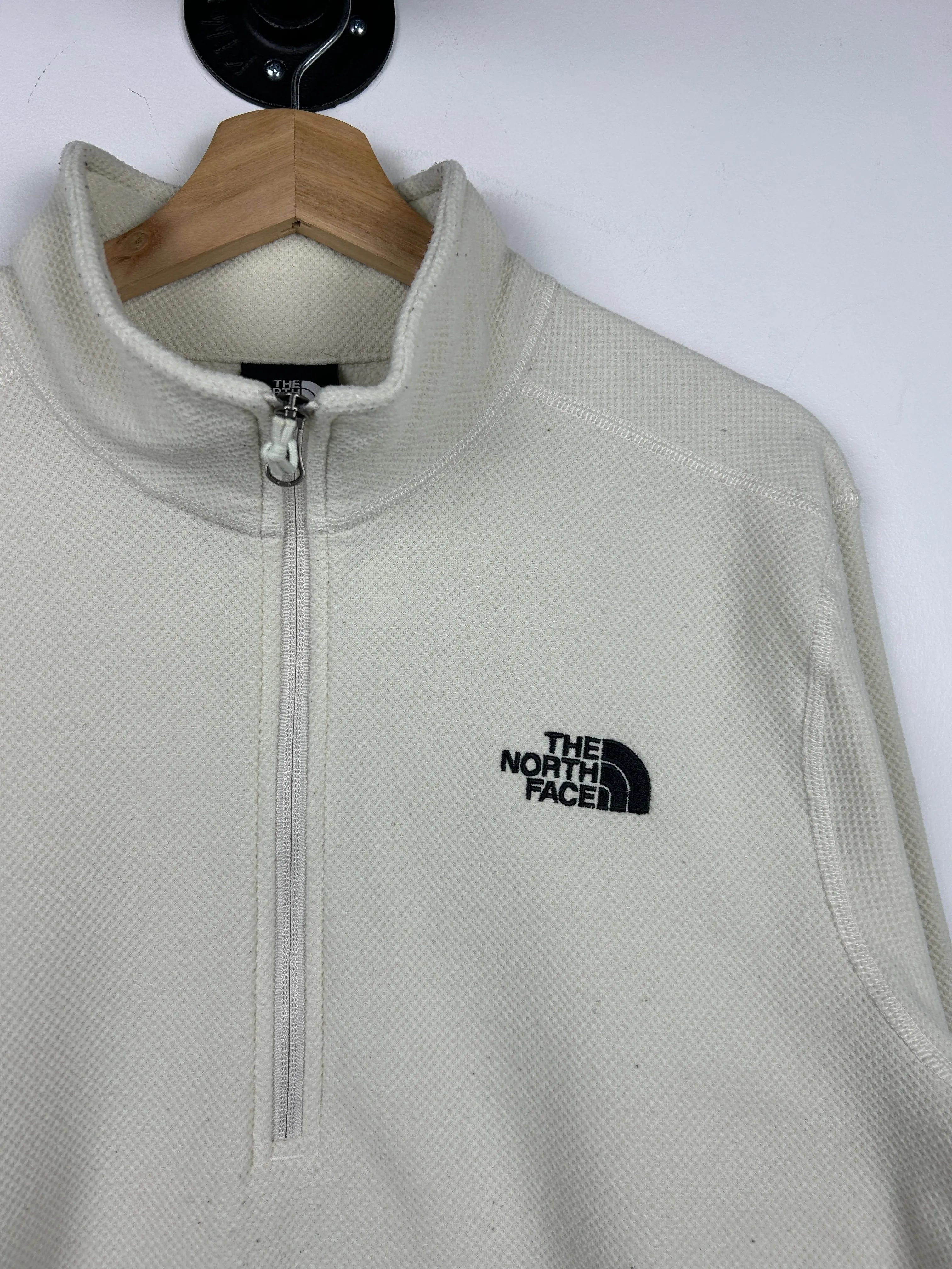 Vintage The North Face Cream Thermal Quarter Zip Sweater