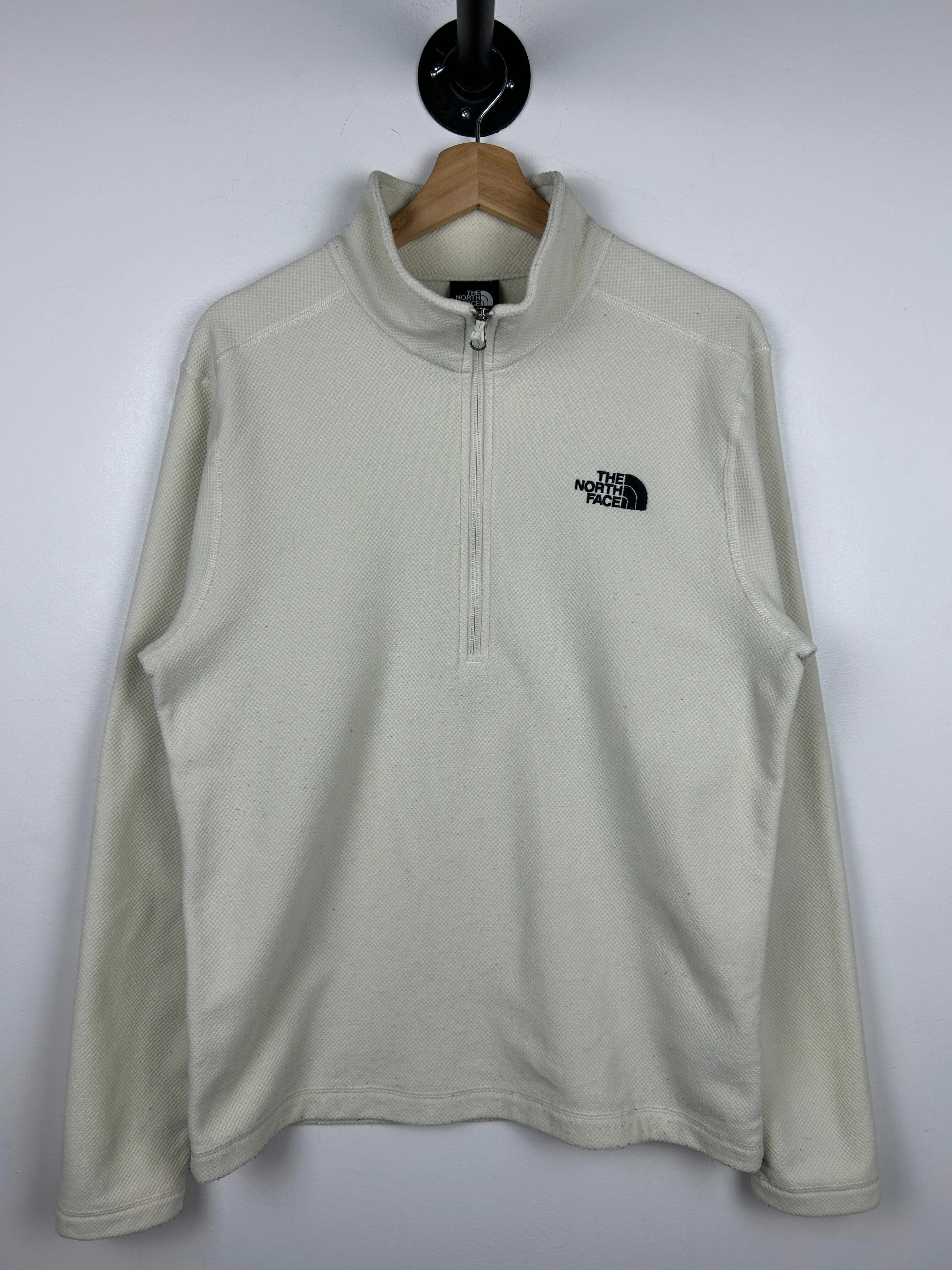 Vintage The North Face Cream Thermal Quarter Zip Sweater