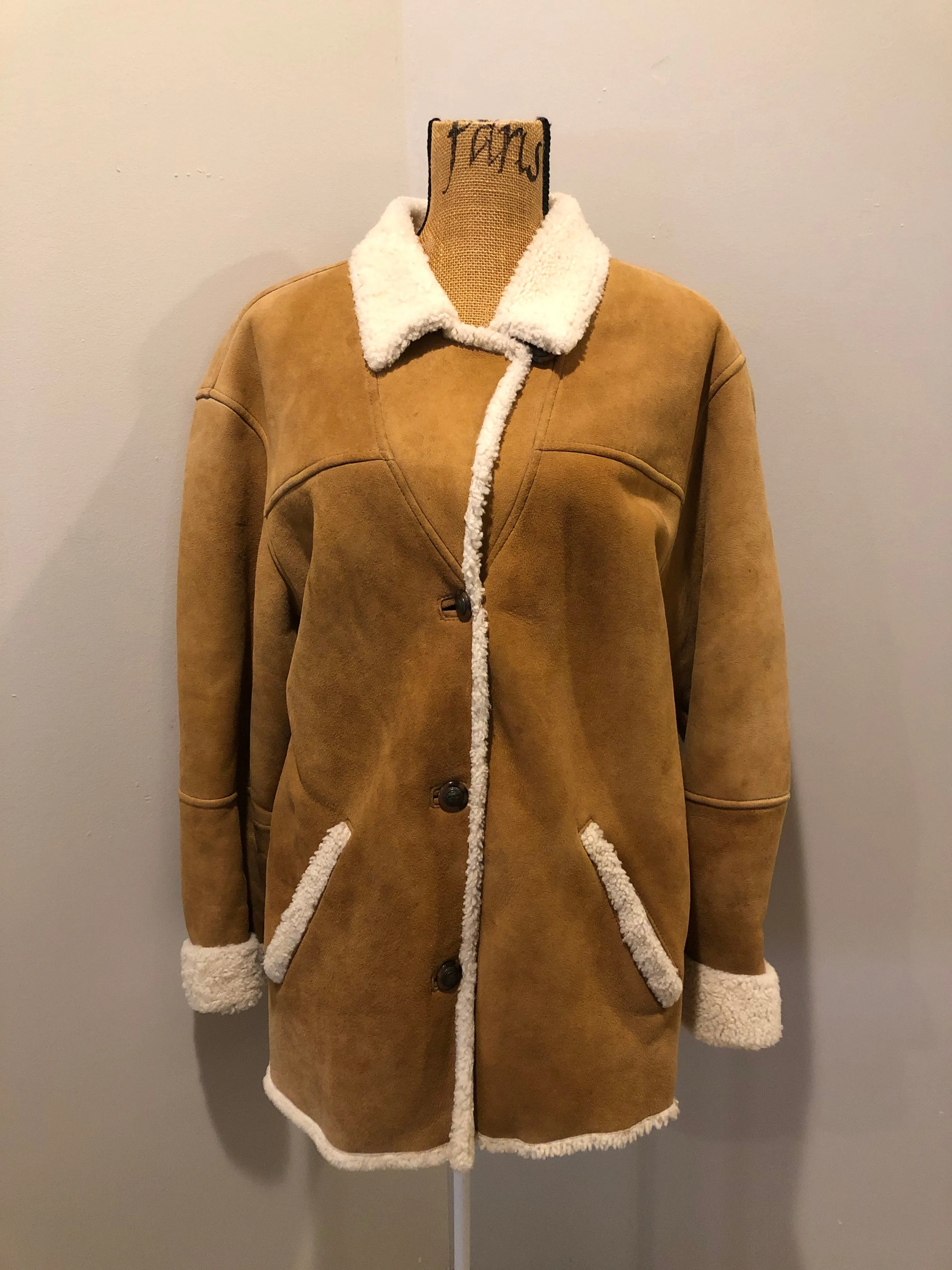 Vintage Timberland Tan Lambskin Shearling Coat