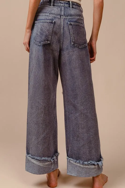 Washed Star Patched Pants