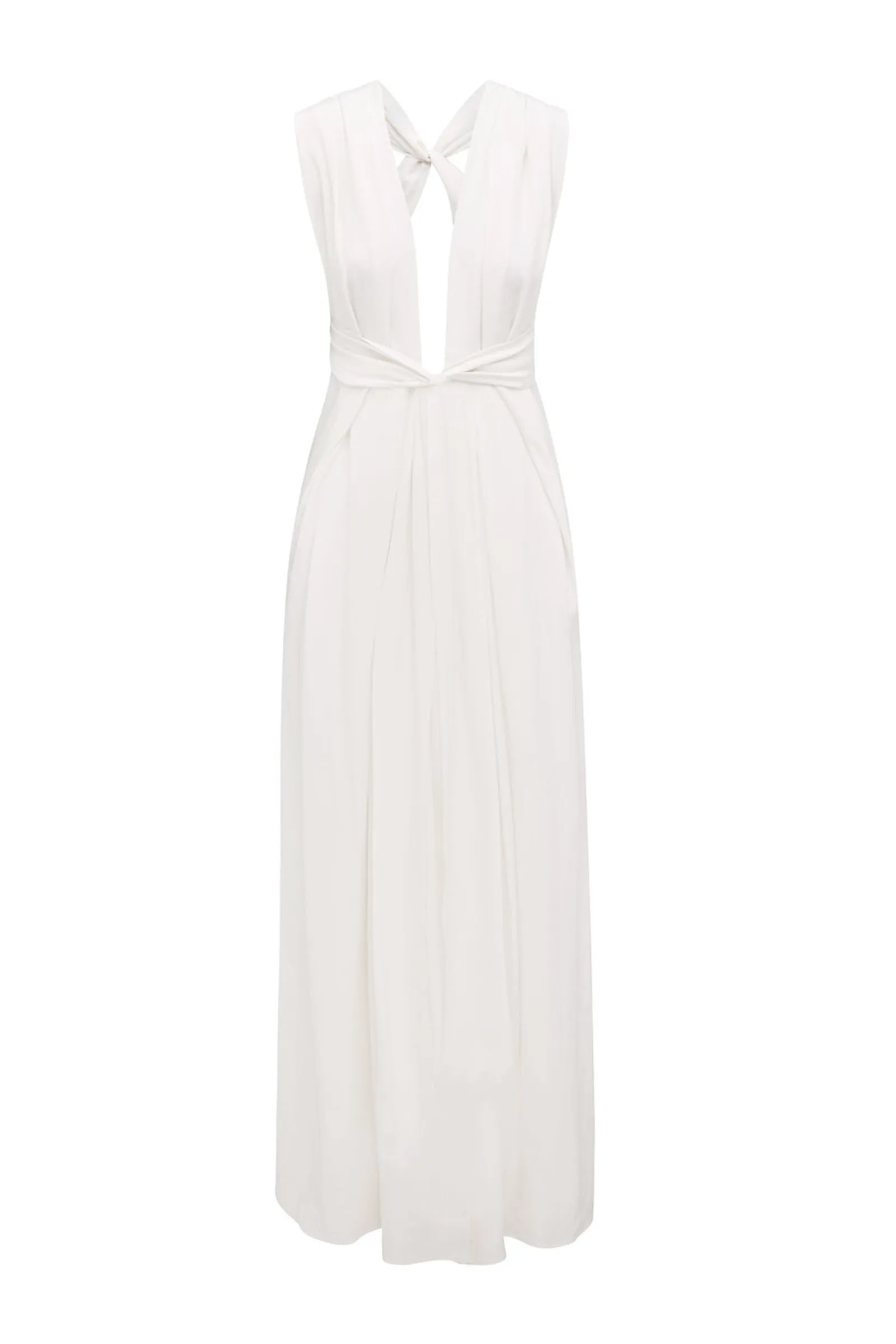 WHITE SILK CDC ASCENDENT GOWN