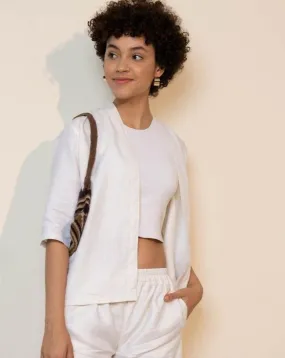 Women's Pure Linen Cardigan OCEAN