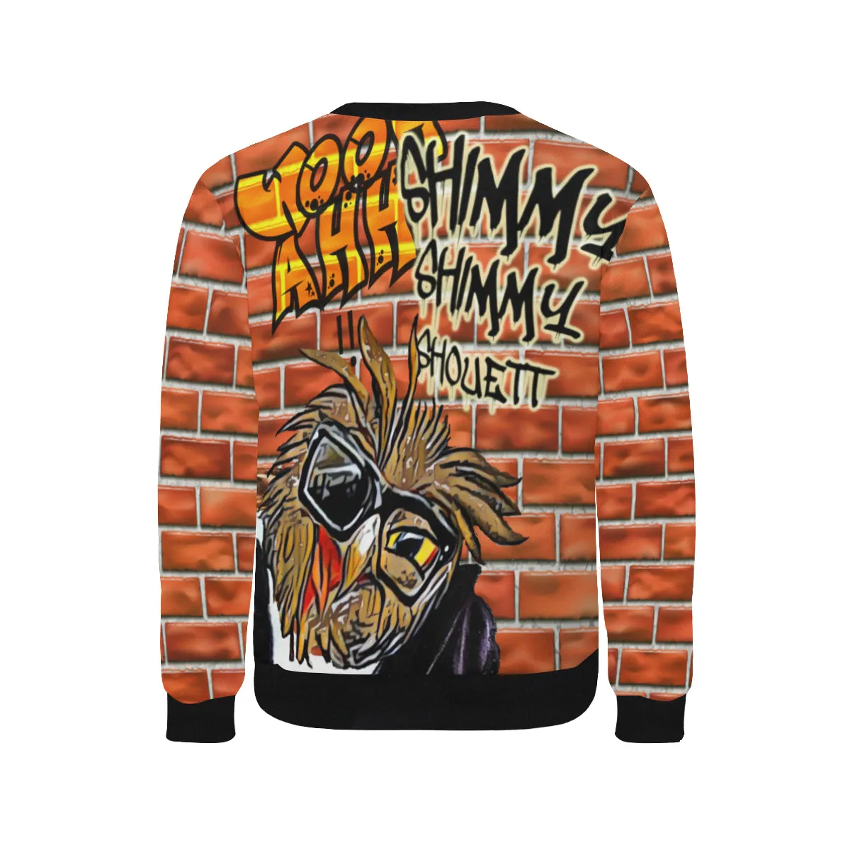 WOOH AHH Men's Rib Cuff Crew Neck Sweatshirt