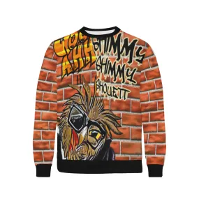 WOOH AHH Men's Rib Cuff Crew Neck Sweatshirt