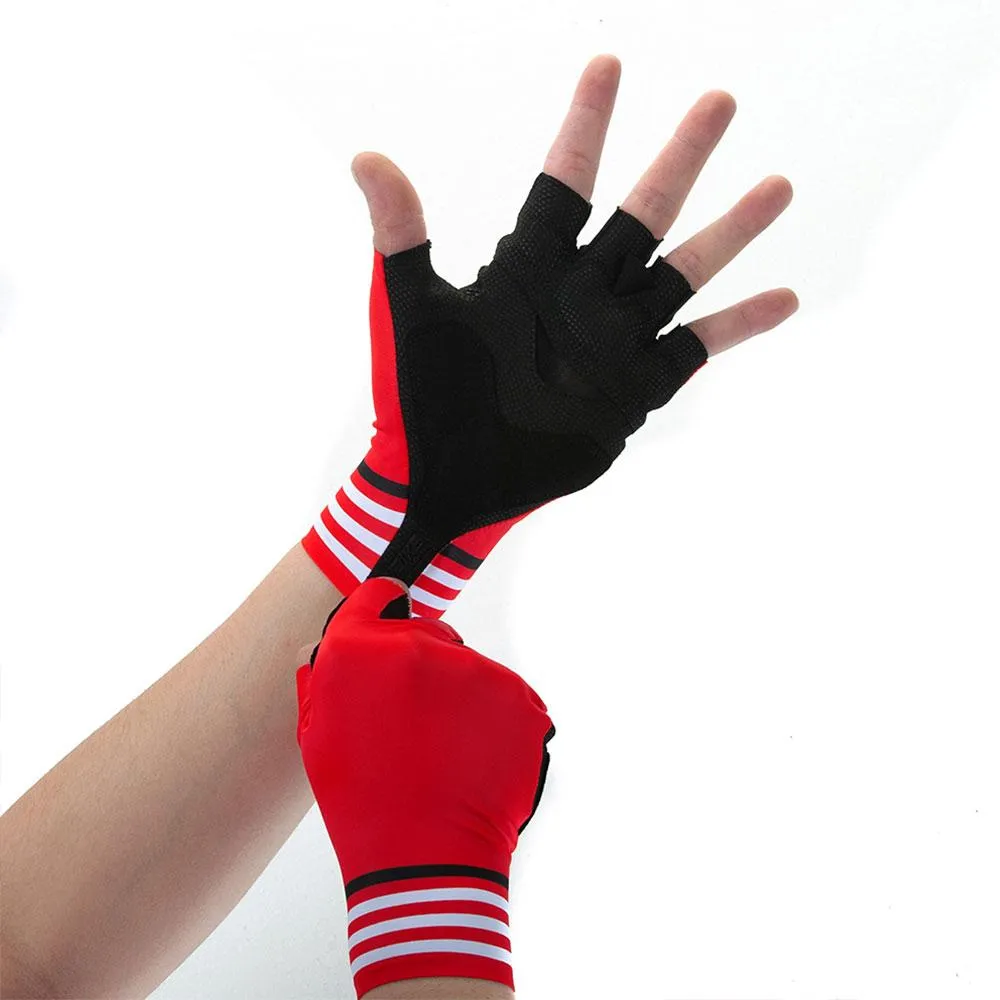 YKYW MTB Road Cycling Half Finger Gloves Lycra Fabric Antiskid Rubber Wear-resistant Shockproof 4 Colors