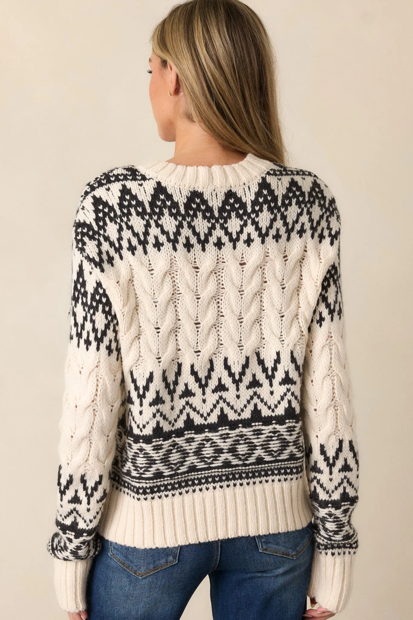 Z Supply Garland Seasalt Ivory Seasalt Fairisle Sweater