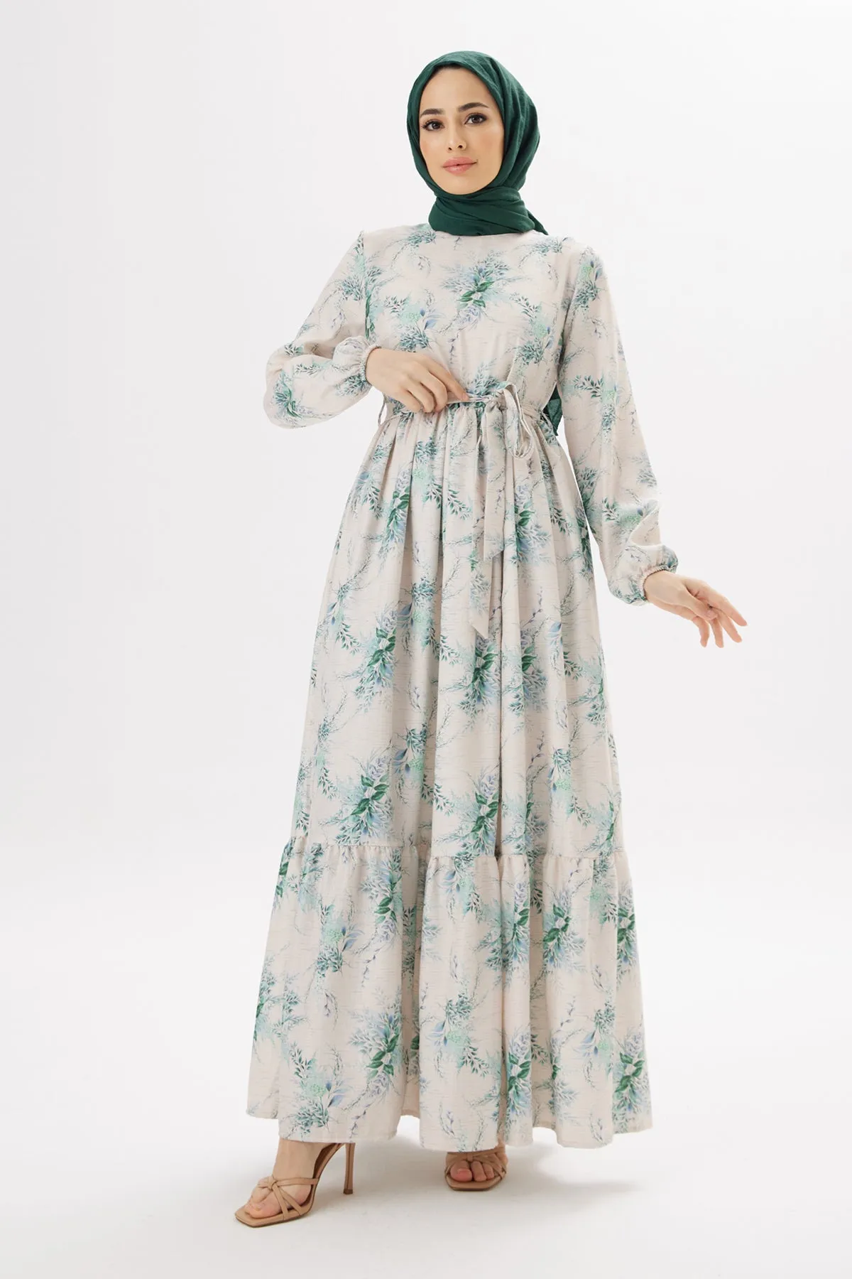 ZRF Women Flora Linen Dress - Emerald - Tala
