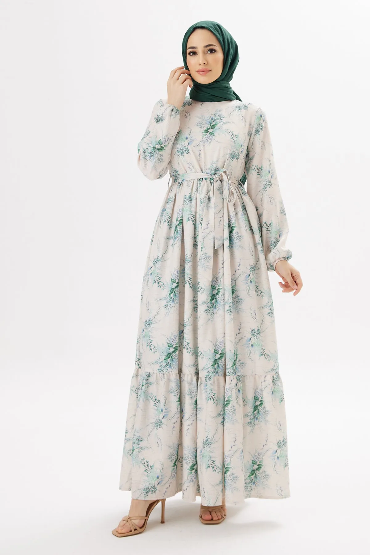 ZRF Women Flora Linen Dress - Emerald - Tala